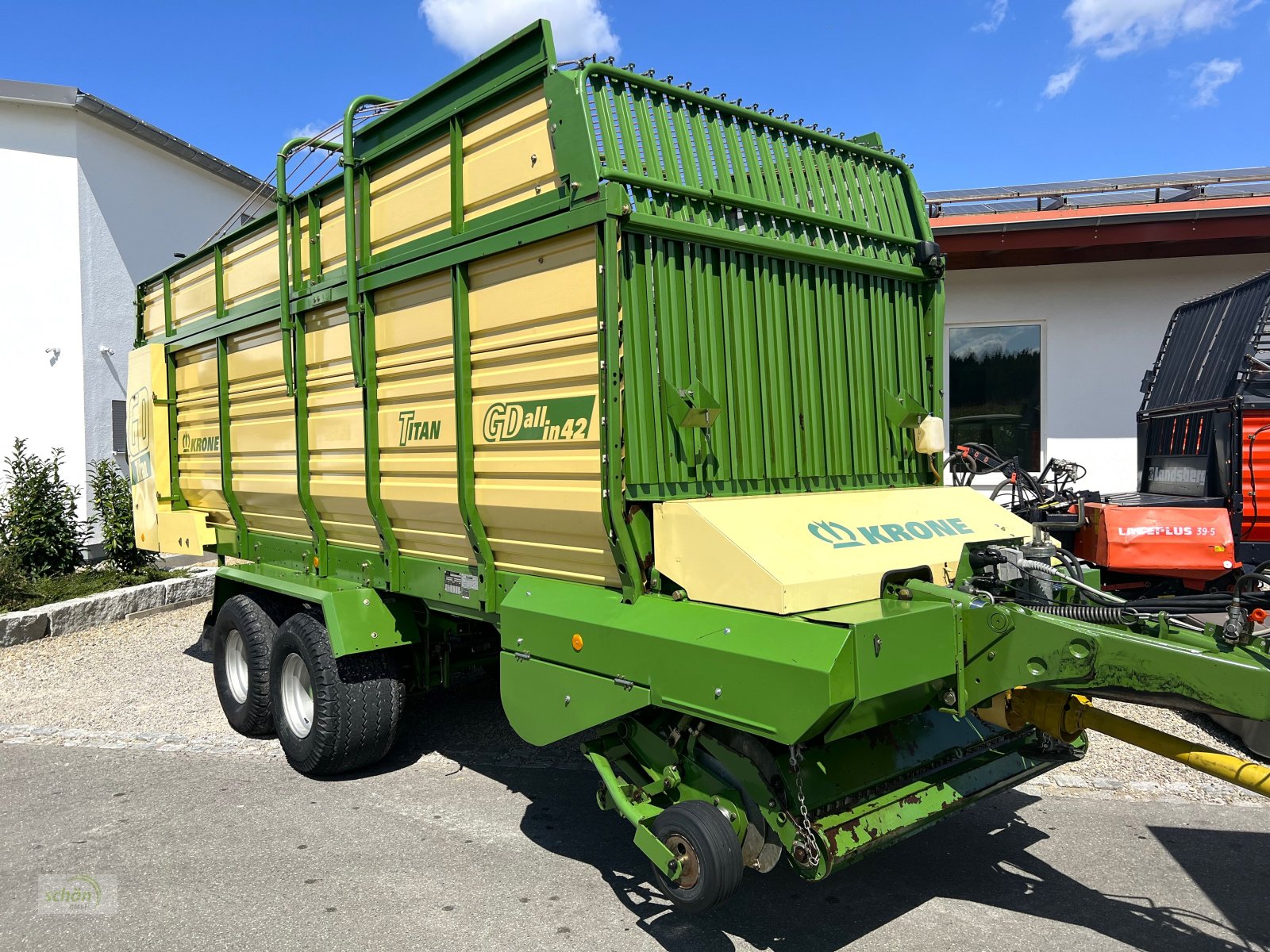 Ladewagen typu Krone Titan 6/42 GD All In mit Druckluftbremse und mit Zusatz-Tasträdern hinter der Pick-Up, Gebrauchtmaschine w Burgrieden (Zdjęcie 12)