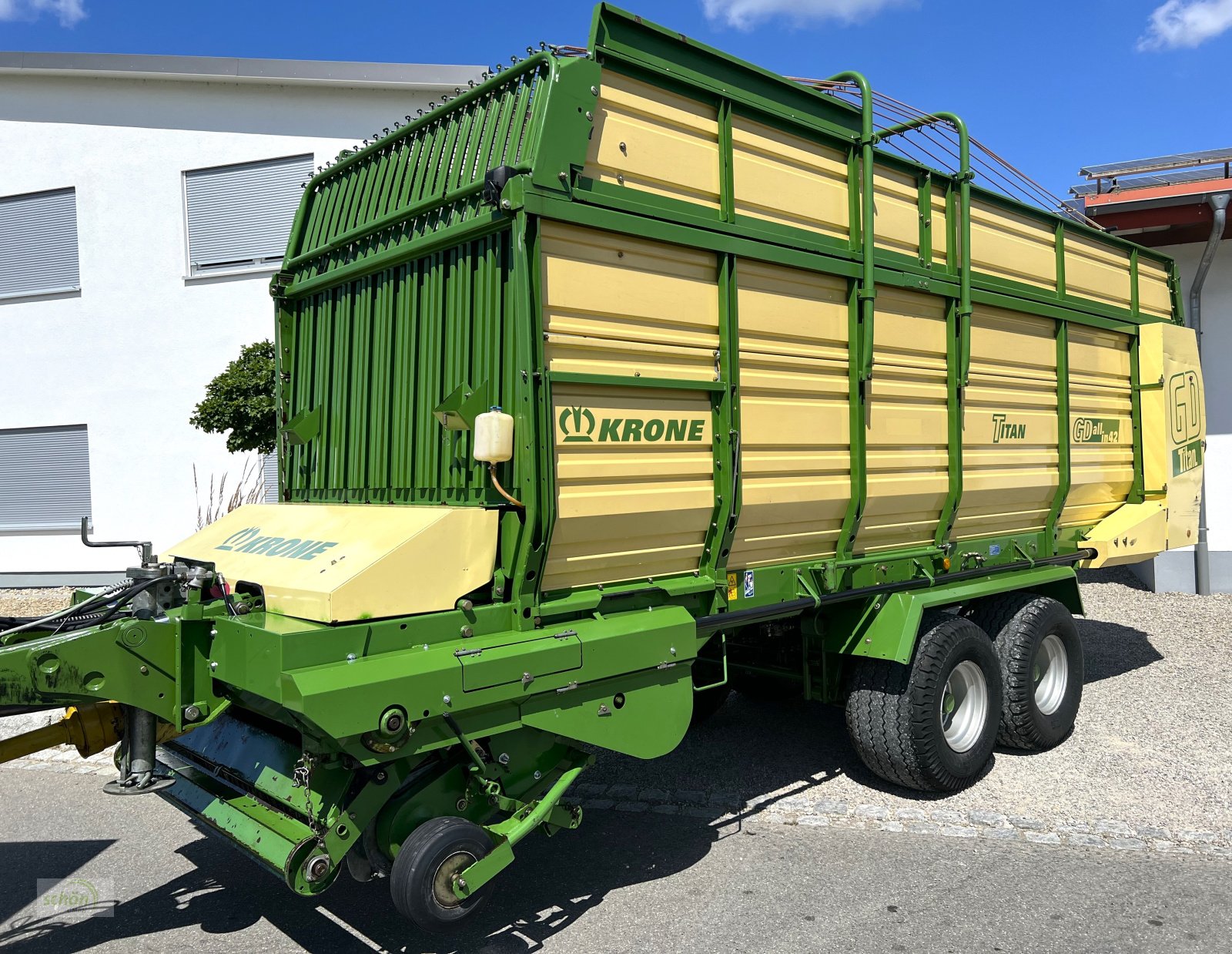 Ladewagen del tipo Krone Titan 6/42 GD All In mit Druckluftbremse und mit Zusatz-Tasträdern hinter der Pick-Up, Gebrauchtmaschine en Burgrieden (Imagen 13)