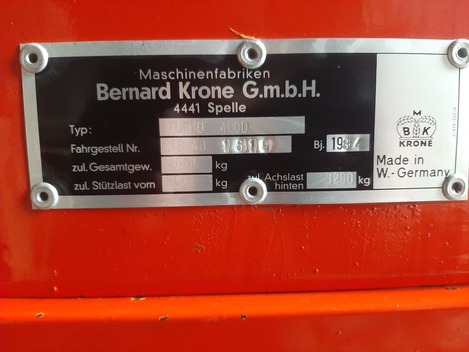 Ladewagen typu Krone Turbo 4000, Gebrauchtmaschine v Ostrach (Obrázek 8)