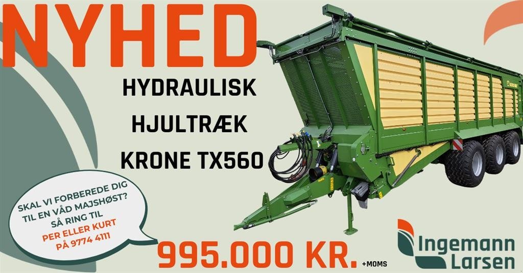 Ladewagen типа Krone TX 560 GL Nyhed: Hydraulisk hjultræk, Gebrauchtmaschine в Nykøbing Mors (Фотография 1)