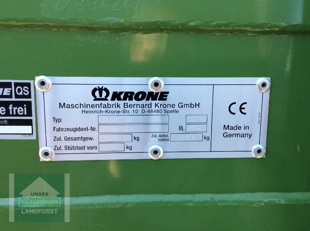 Ladewagen typu Krone ZX 450 GD, Gebrauchtmaschine w Kobenz bei Knittelfeld (Zdjęcie 24)