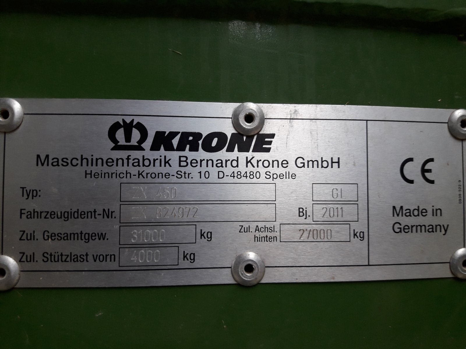 Ladewagen типа Krone ZX 450 GL, Gebrauchtmaschine в Lichtenau (Фотография 3)