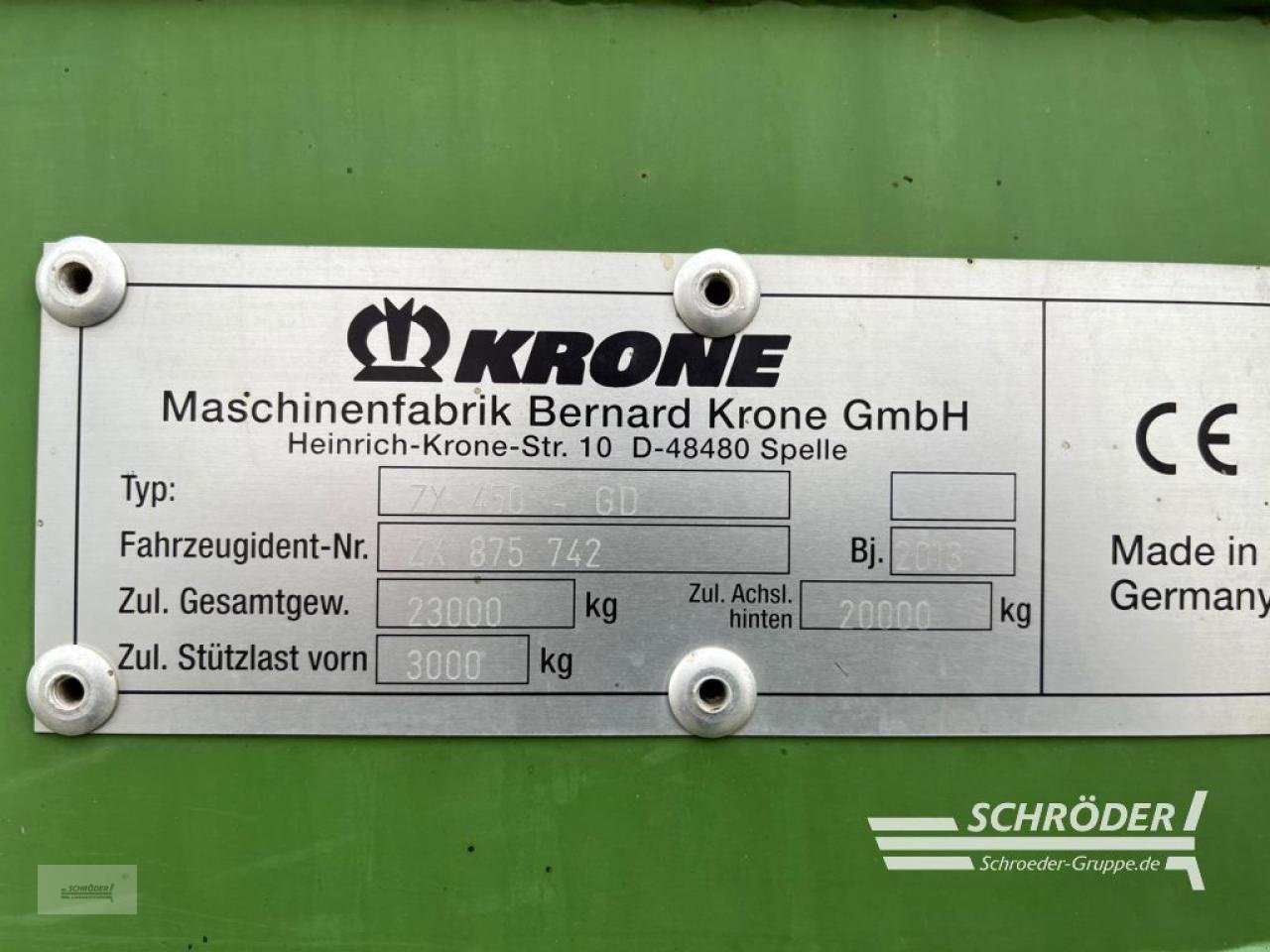 Ladewagen типа Krone ZX 450 HD, Gebrauchtmaschine в Leizen (Фотография 19)