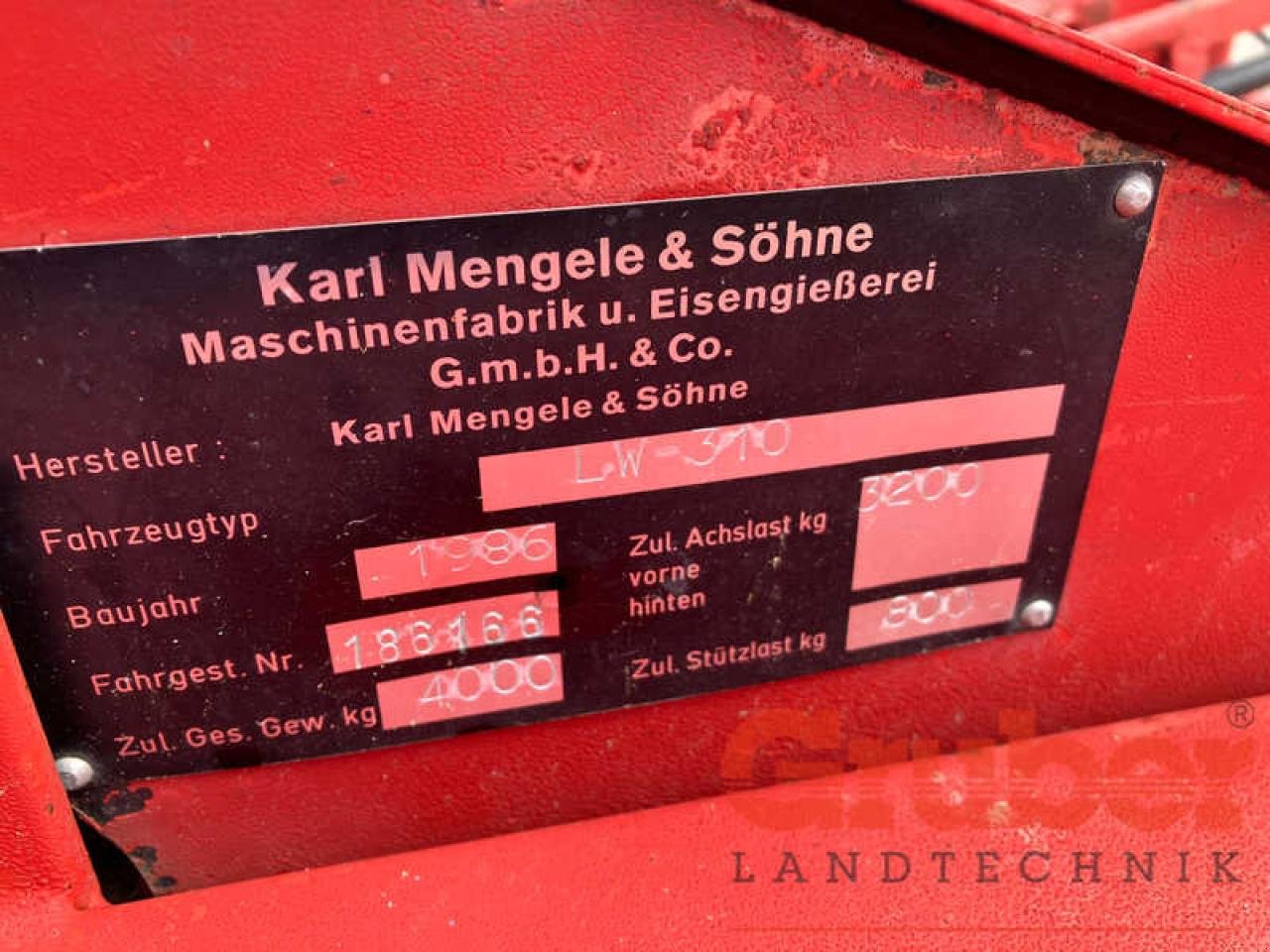 Ladewagen a típus Mengele LW 310 Quadro, Gebrauchtmaschine ekkor: Ampfing (Kép 8)