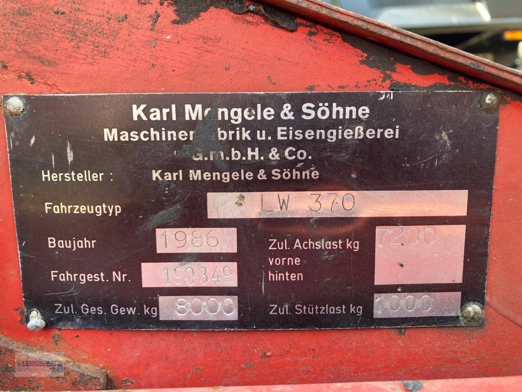 Ladewagen tip Mengele LW 390 QUADRO, Gebrauchtmaschine in Wiefelstede-Spohle (Poză 12)