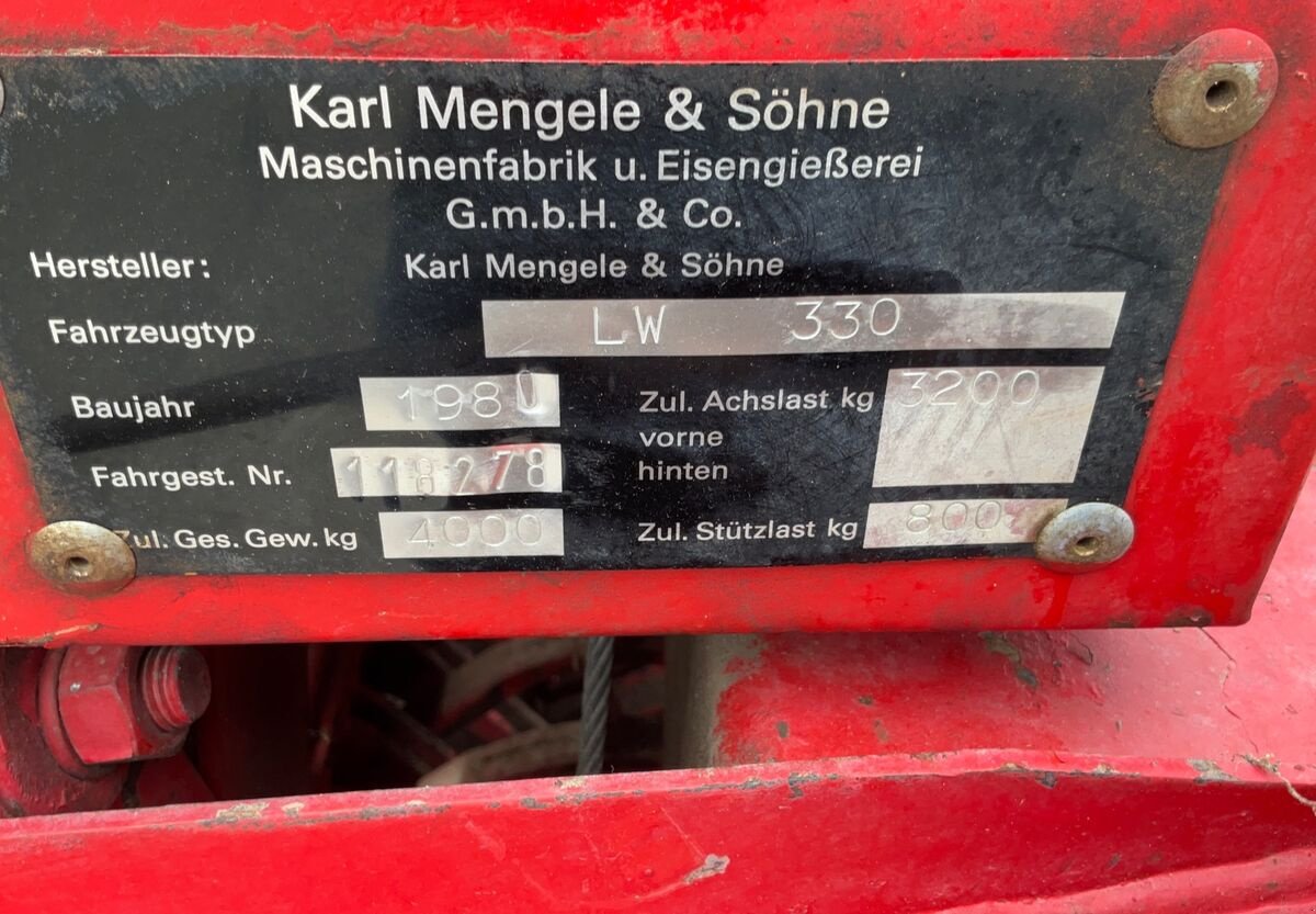 Ladewagen des Typs Mengele LW330 Super, Gebrauchtmaschine in Zwettl (Bild 14)