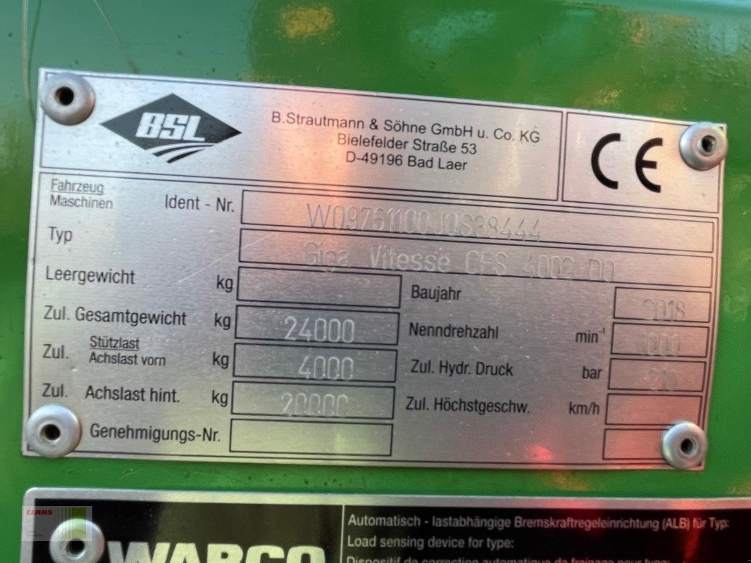 Ladewagen of the type Strautmann Giga Vitesse CFS 4002 DO, Gebrauchtmaschine in Bordesholm (Picture 21)