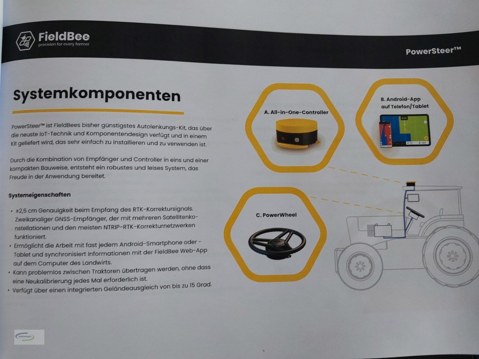 Lenksytem typu FieldBee RTK Lenksystem Power Steer, Neumaschine w Frontenhausen (Zdjęcie 4)