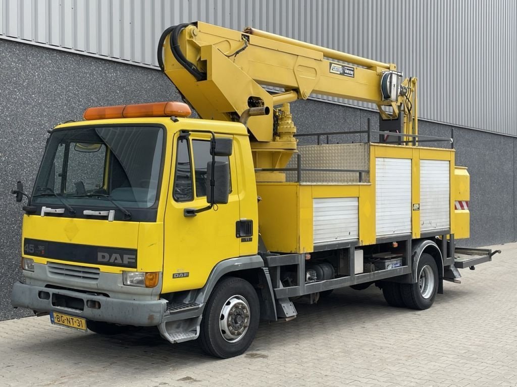 LKW Türe ait DAF LF 45-150 / Custer hoogwerker 22 mtr / 1998 / NL Truck, Gebrauchtmaschine içinde Ammerzoden (resim 2)