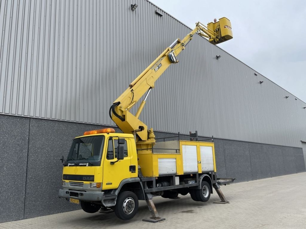 LKW Türe ait DAF LF 45-150 / Custer hoogwerker 22 mtr / 1998 / NL Truck, Gebrauchtmaschine içinde Ammerzoden (resim 1)