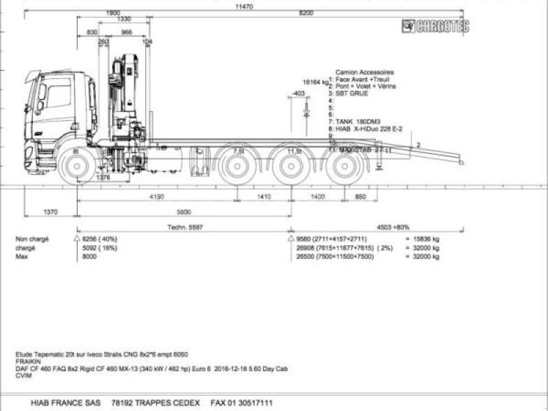 LKW типа DAF XD 450 FAQ, Gebrauchtmaschine в Bourron Marlotte