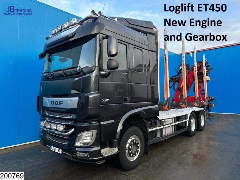 LKW typu DAF XF 530 6x4, Wood transport, Retarder, Loglift ET450, Gebrauchtmaschine w Ede (Zdjęcie 1)