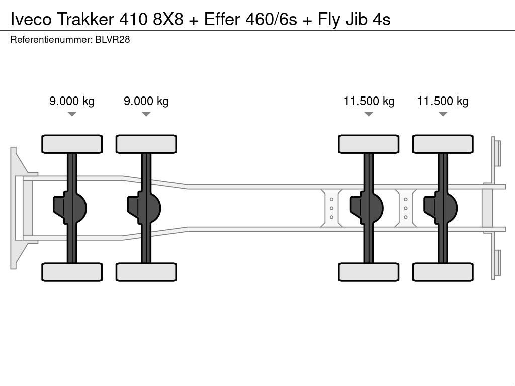 LKW des Typs Iveco Trakker 410 8X8 + Effer 460/6s + Fly Jib 4s, Gebrauchtmaschine in Harskamp (Bild 7)