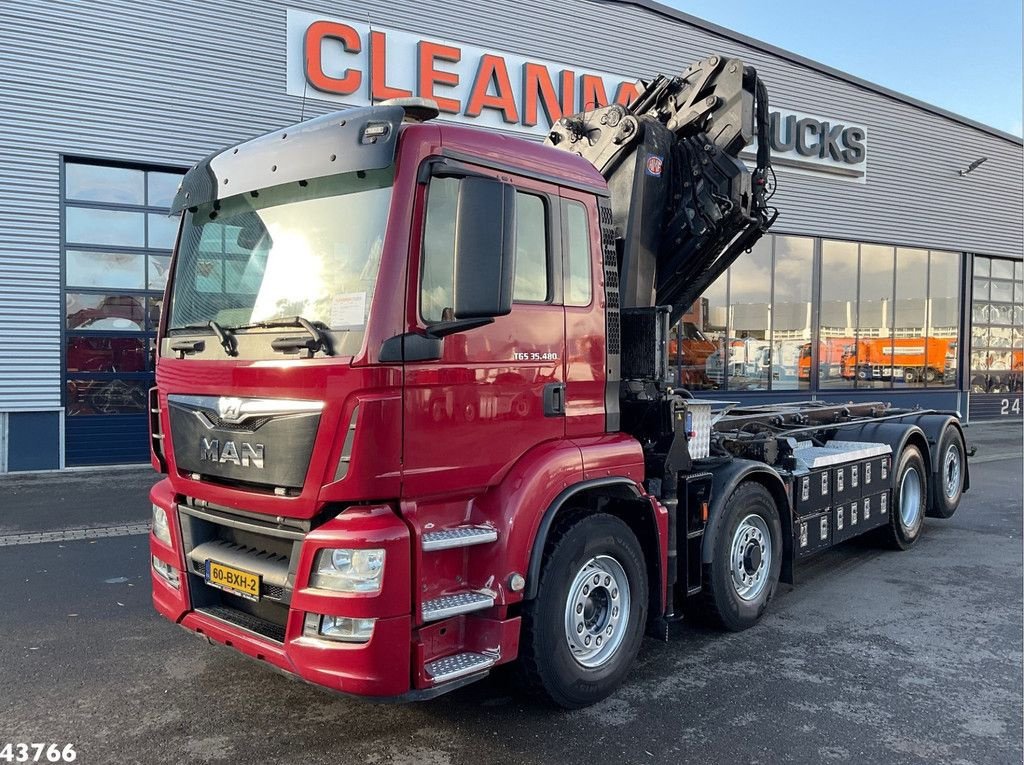 LKW Türe ait MAN TGS 35.480 8x4H Euro 6 HMF 40 Tonmeter laadkraan + Fly-Jib!, Gebrauchtmaschine içinde ANDELST (resim 2)