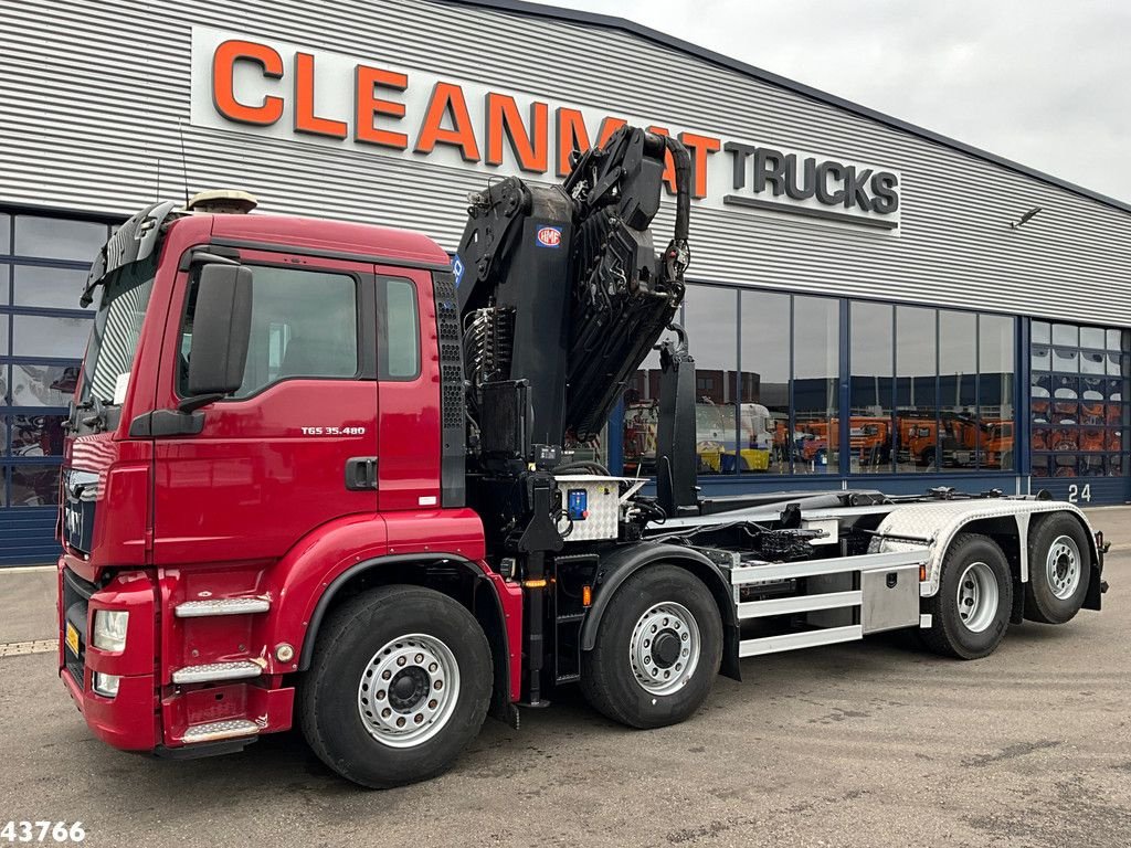 LKW a típus MAN TGS 35.480 8x4H Euro 6 HMF 40 Tonmeter laadkraan + Fly-Jib, Gebrauchtmaschine ekkor: ANDELST (Kép 2)