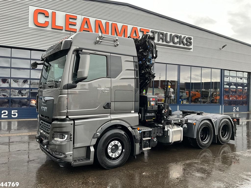 LKW van het type MAN TGX 26.580 6x4 Euro 6 Retarder Hiab 30 Tonmeter laadkraan + Fly-, Neumaschine in ANDELST (Foto 2)