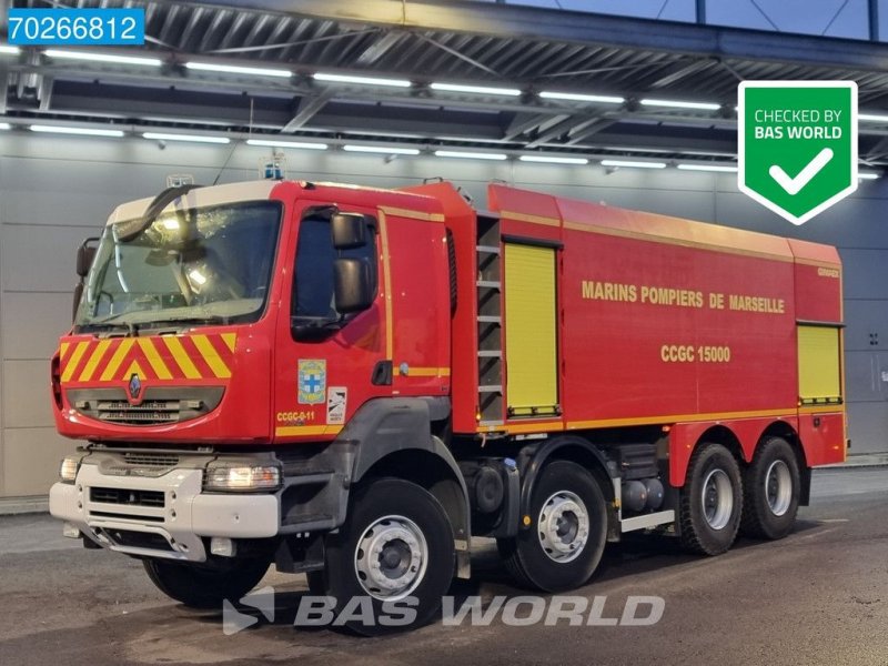 LKW tip Renault Kerax 430 8X4 fire truck Feuerwehr 15.000 Liter Low mileage, Gebrauchtmaschine in Veghel (Poză 1)