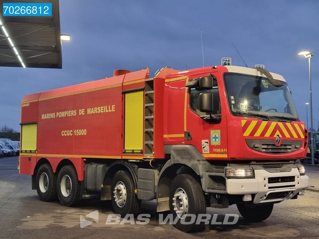 LKW van het type Renault Kerax 430 8X4 fire truck Feuerwehr 15.000 Liter Low mileage, Gebrauchtmaschine in Veghel (Foto 3)