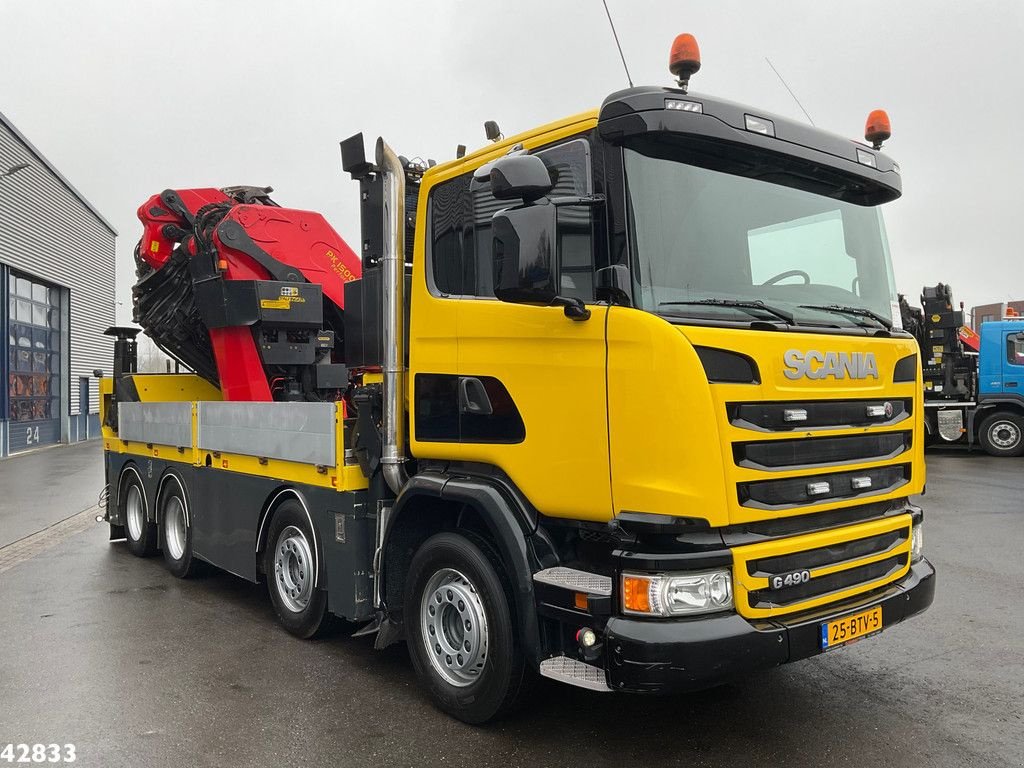 LKW Türe ait Scania G 490 8x4 Euro 6 Palfinger 150 Tonmeter laadkraan + JIB Just 67., Gebrauchtmaschine içinde ANDELST (resim 7)