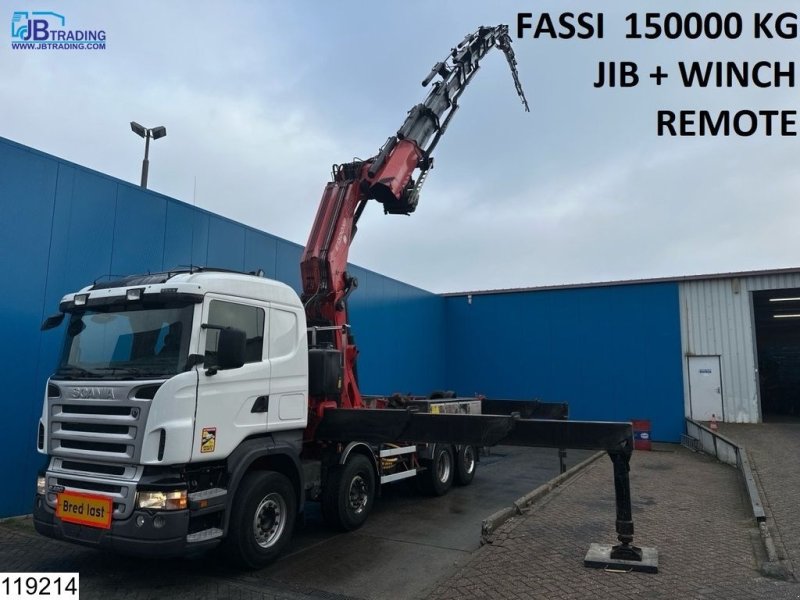 LKW Türe ait Scania R 420 8X2, EURO 3, Fassi, JIP, 150.000 KG, Gebrauchtmaschine içinde Ede (resim 1)