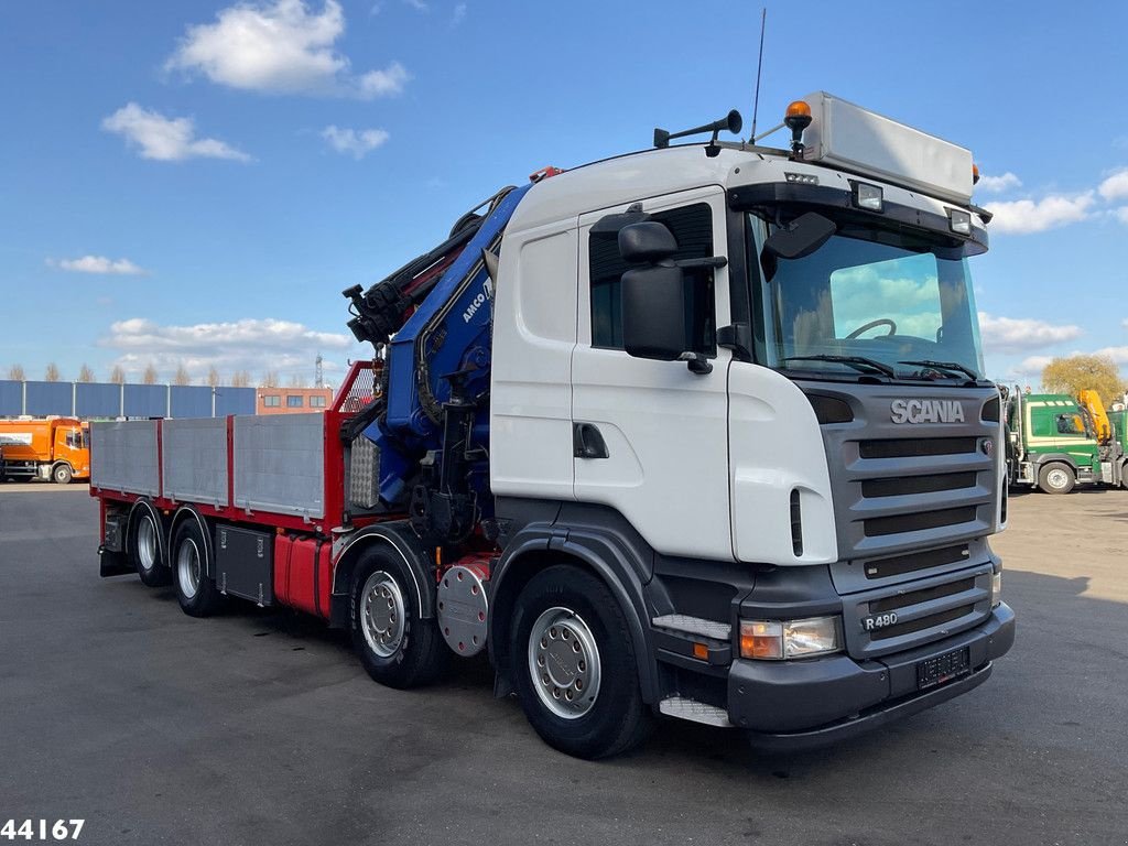 LKW от тип Scania R 480 Amco Veba 95 Tometer laadkraan + Fly-Jib, Gebrauchtmaschine в ANDELST (Снимка 9)