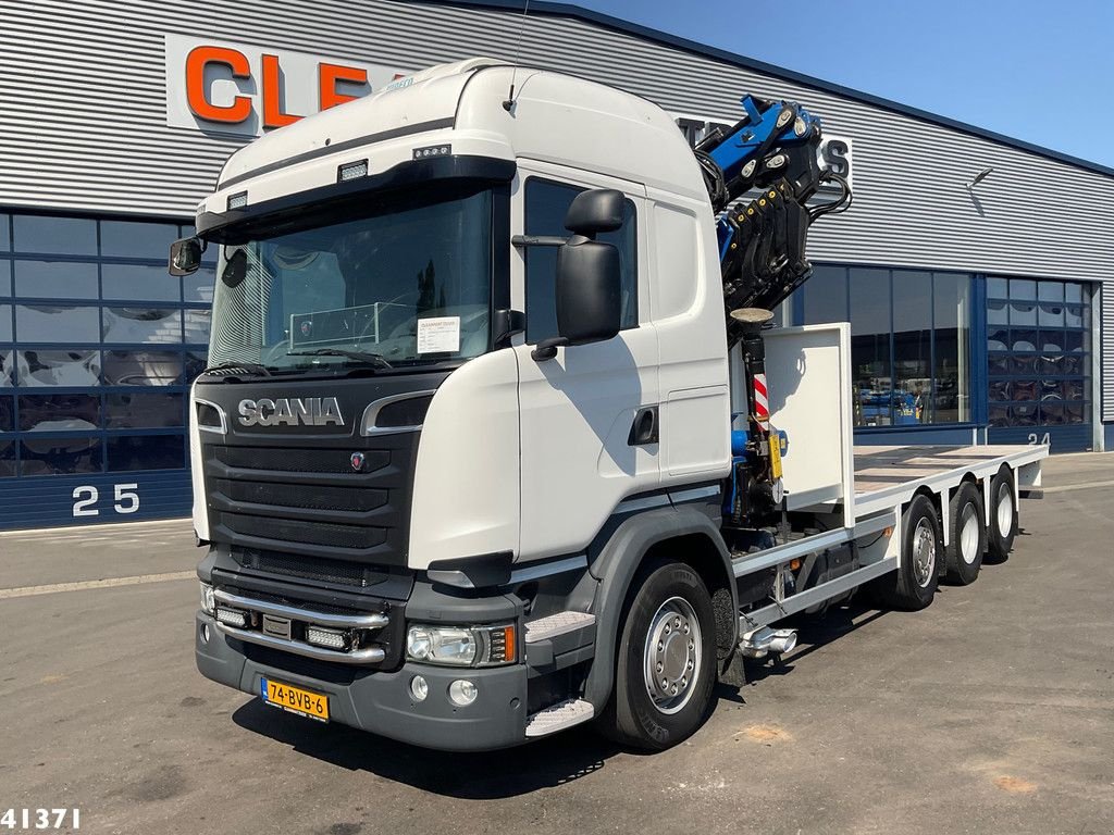 LKW Türe ait Scania R 580 V8 8x2 Fassi 36 Tonmeter laadkraan + Fly jib, Gebrauchtmaschine içinde ANDELST (resim 2)