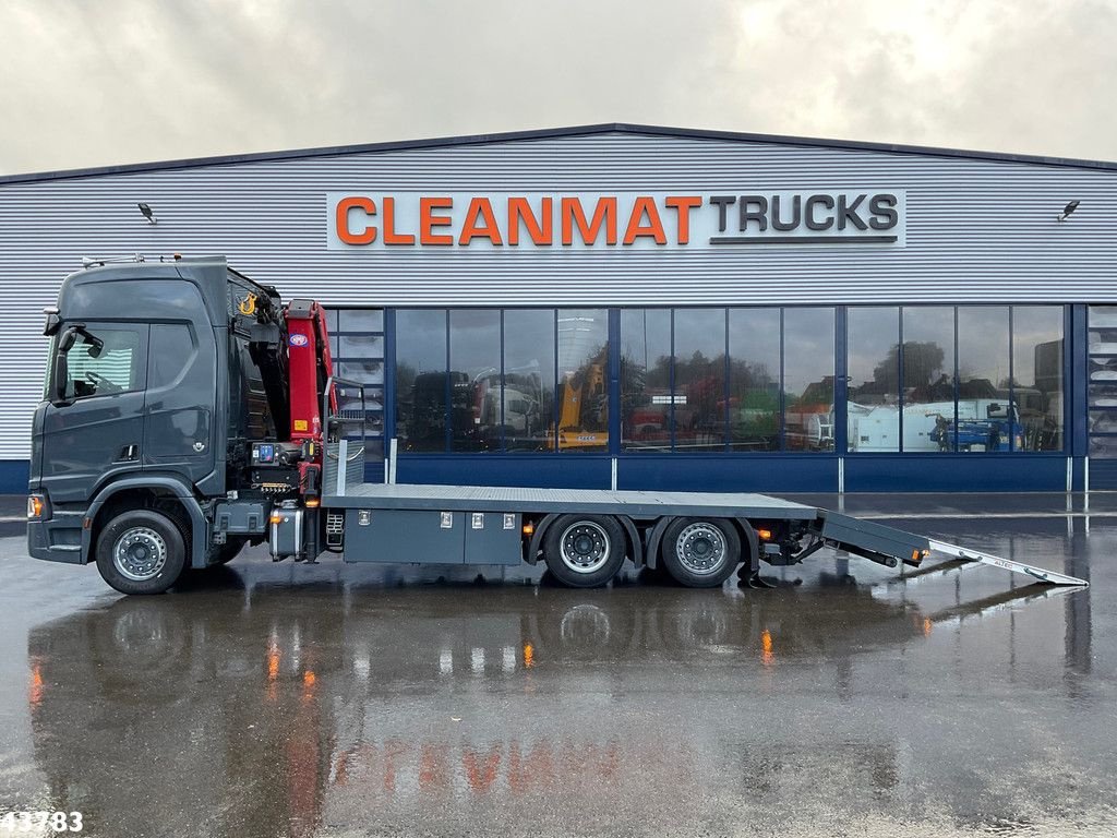 LKW Türe ait Scania R 650 Euro 6 V8 Retarder HMF 26 Tonmeter laadkraan Autotransport, Gebrauchtmaschine içinde ANDELST (resim 3)