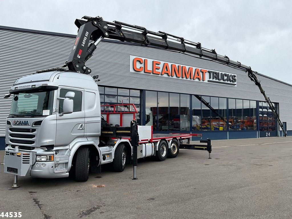 LKW typu Scania R 730 8x2 V8 Retarder Euro 6 Hiab 85 Tonmeter laadkraan + Fly-ji, Gebrauchtmaschine w ANDELST (Zdjęcie 1)