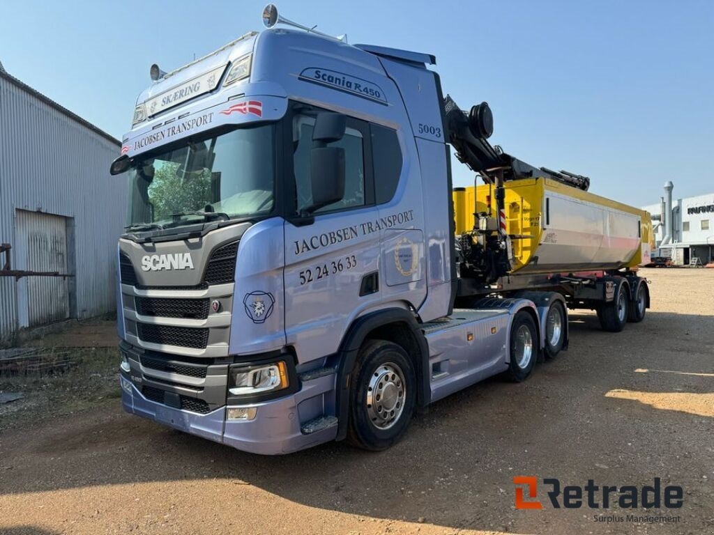 LKW tip Scania R450 Med citytrailer med kran, Gebrauchtmaschine in Rødovre (Poză 1)