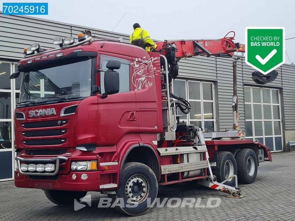 LKW от тип Scania R580 6X4 Jonsered J28505 83 Crane Kran Steel-suspension Retarder, Gebrauchtmaschine в Veghel (Снимка 1)