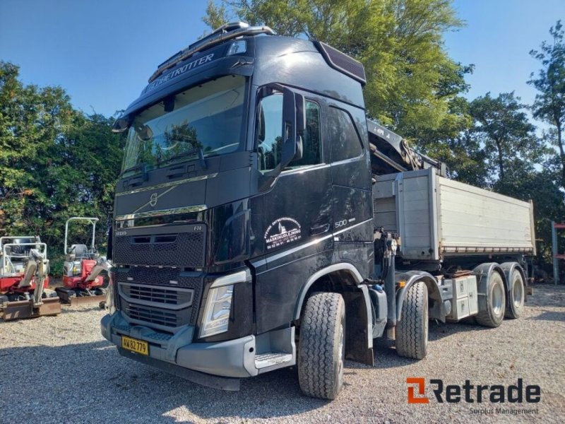 LKW от тип Volvo FH 500 8x4 Globetrotter med Hiab Hipro 302E-6 kran og NOPA 3 akslet kærre, Gebrauchtmaschine в Rødovre (Снимка 1)