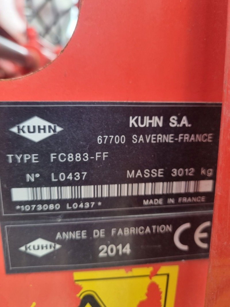 Mähaufbereiter & Zetter Türe ait Kuhn FC313F-FF + FC883-FF, Gebrauchtmaschine içinde Neubrandenburg (resim 13)