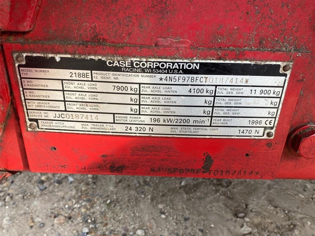 Mähdrescher za tip Case IH 2188 AXIAL-FLOW Overbygning af korntank, Gebrauchtmaschine u Aulum (Slika 5)