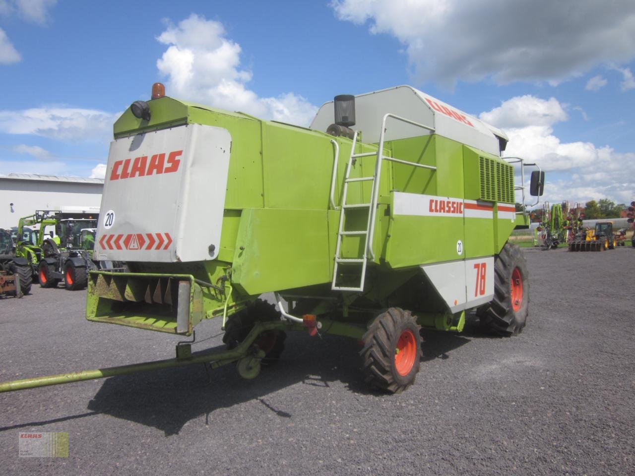 Mähdrescher Türe ait CLAAS DOMINATOR DO 78 CLASSIC mit SW C 360 u. SW-Wagen, Gebrauchtmaschine içinde Westerstede (resim 3)