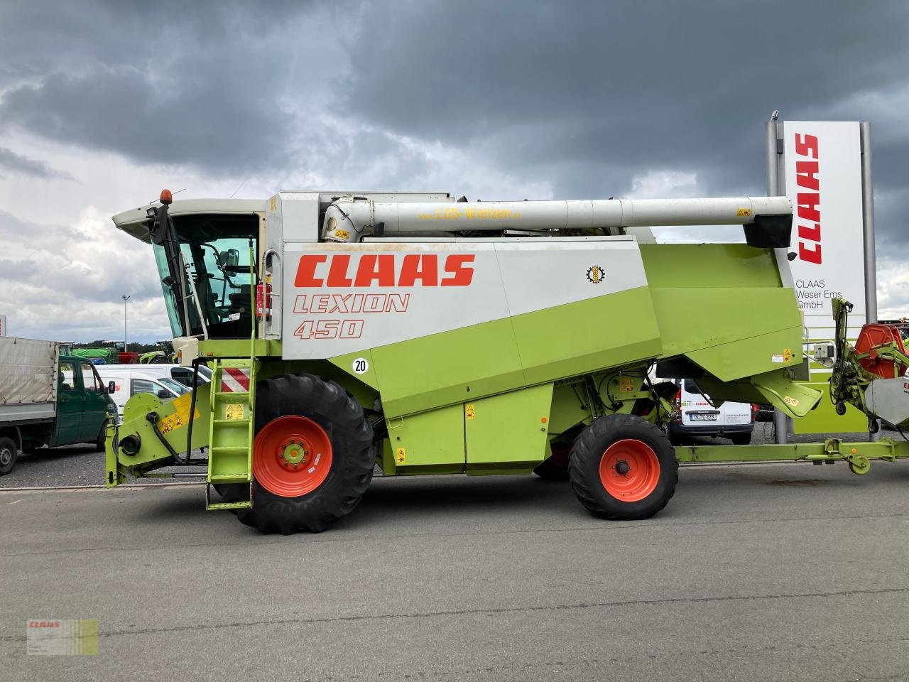 Mähdrescher des Typs CLAAS LEXION 450 mit SW C 660 AC, Raps, SW-Wagen, Gebrauchtmaschine in Molbergen (Bild 2)