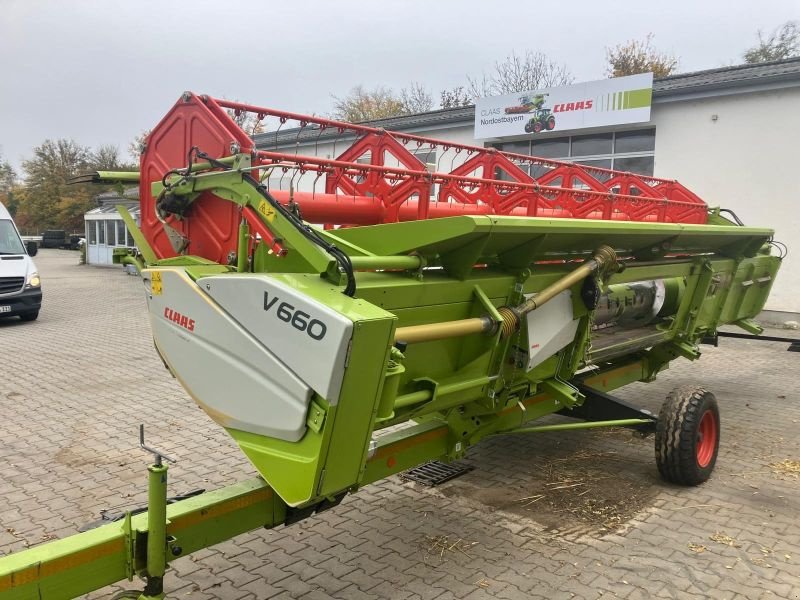 Mähdrescher Türe ait CLAAS LEXION 660 + V660 SCHNEIDWERK, Gebrauchtmaschine içinde Schwandorf (resim 7)