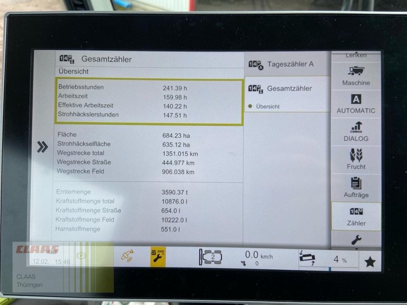 Mähdrescher typu CLAAS Lexion 7700 TT, Vorführmaschine w Schwabhausen (Zdjęcie 14)