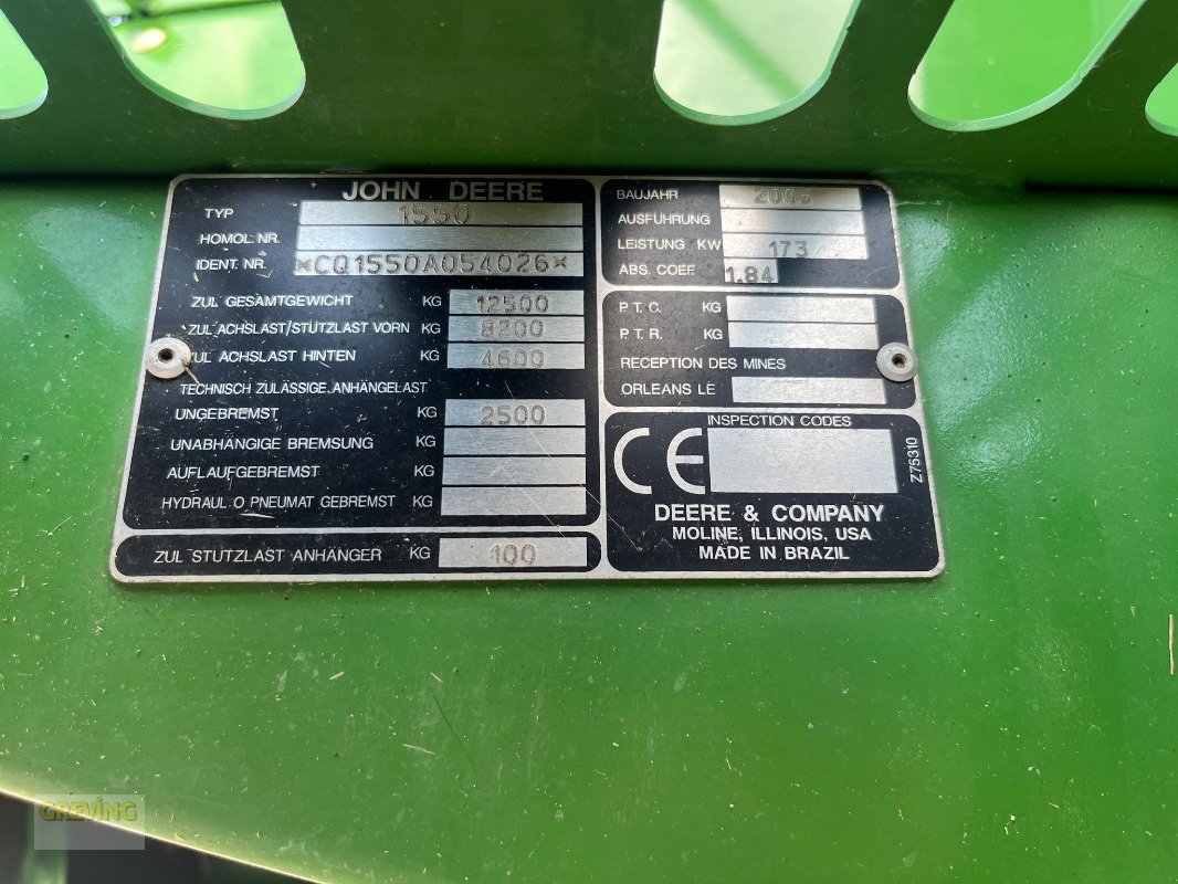 Mähdrescher typu John Deere 1550WTS, Gebrauchtmaschine w Ahaus (Zdjęcie 28)