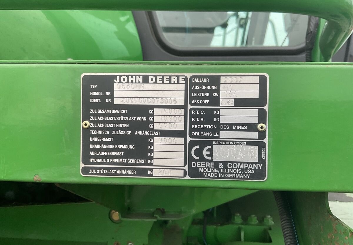 Mähdrescher типа John Deere 9560i WTS HillMaster, Gebrauchtmaschine в Zwettl (Фотография 17)