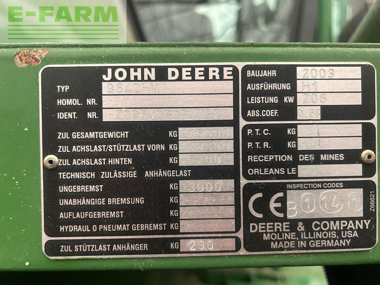 Mähdrescher des Typs John Deere 9640 WTS HM, Gebrauchtmaschine in REDLHAM (Bild 14)