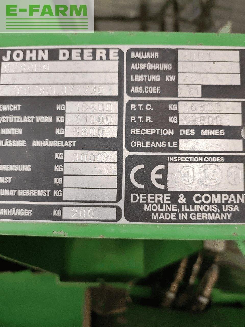 Mähdrescher Türe ait John Deere 9780 cts hm, Gebrauchtmaschine içinde CHAUVONCOURT (resim 4)