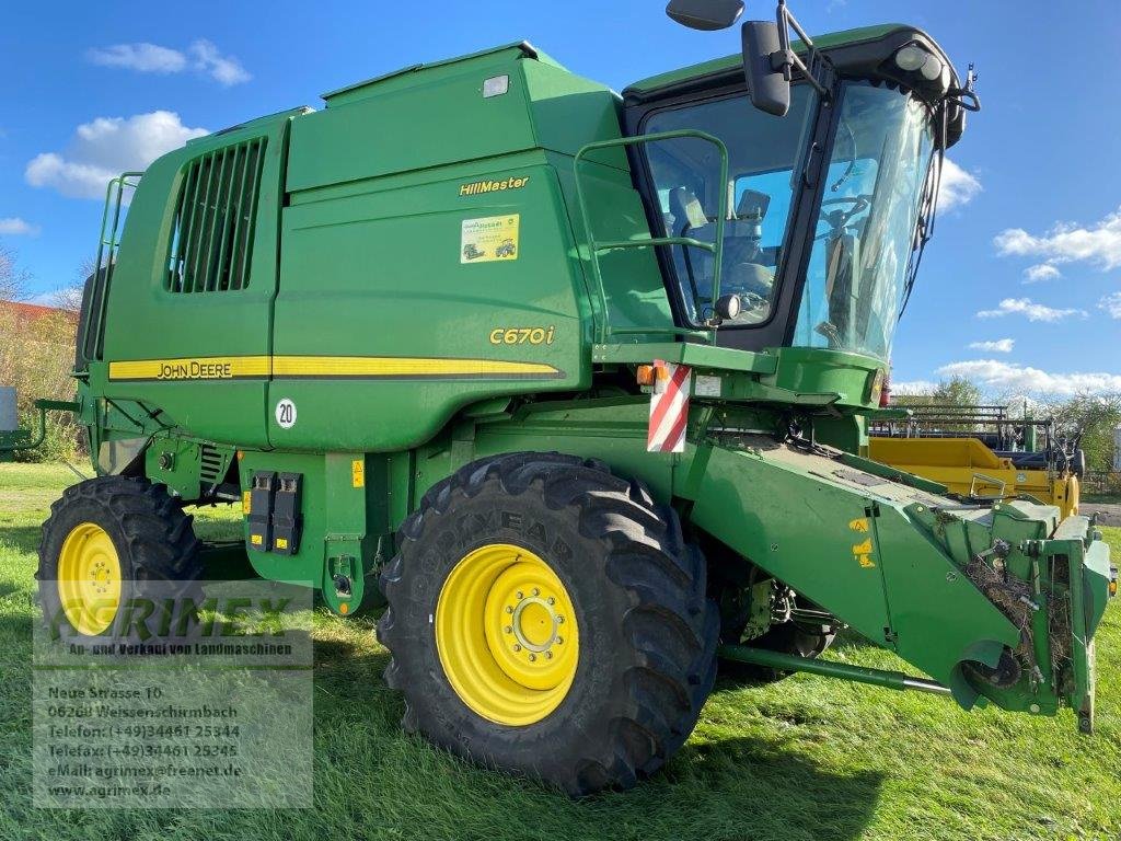 Mähdrescher typu John Deere C 670 i Hillmaster, Gebrauchtmaschine v Weißenschirmbach (Obrázek 1)