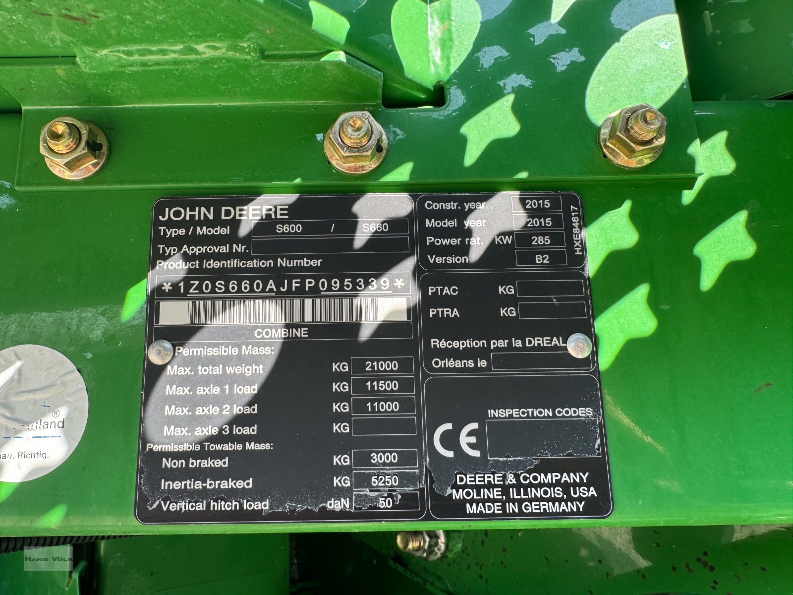 Mähdrescher des Typs John Deere S 660, Gebrauchtmaschine in Eggenfelden (Bild 16)