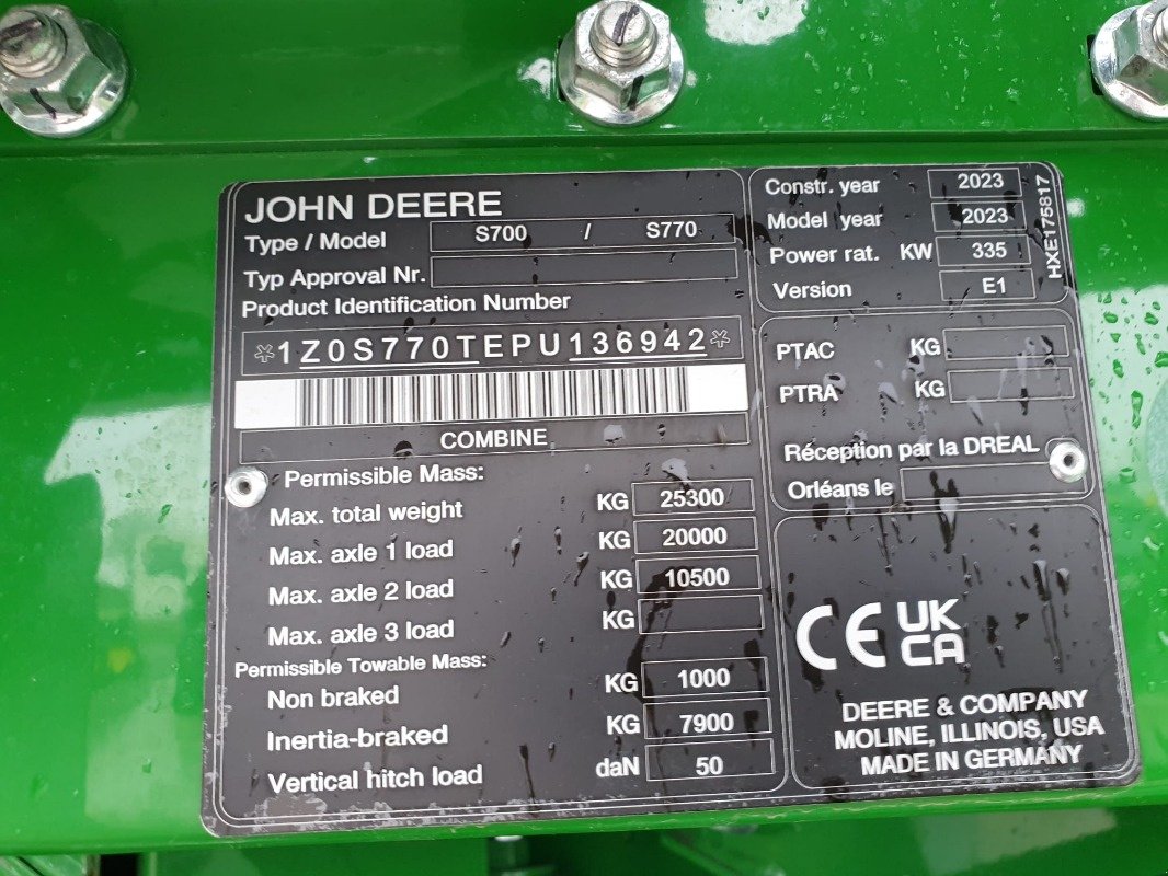 Mähdrescher typu John Deere S770, Neumaschine w Sittensen (Zdjęcie 15)