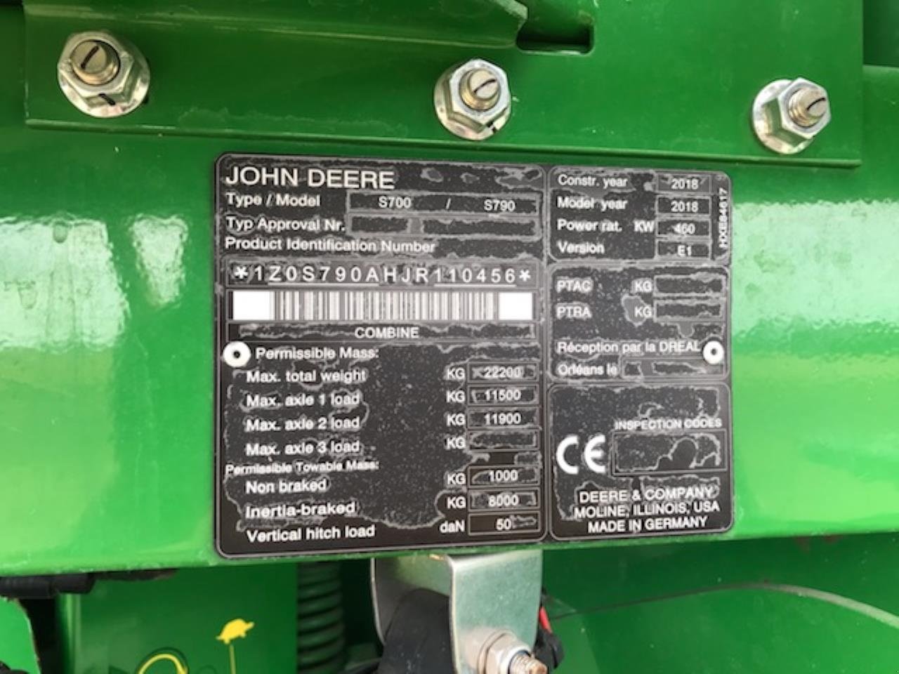 Mähdrescher типа John Deere S790, Gebrauchtmaschine в Næstved (Фотография 8)