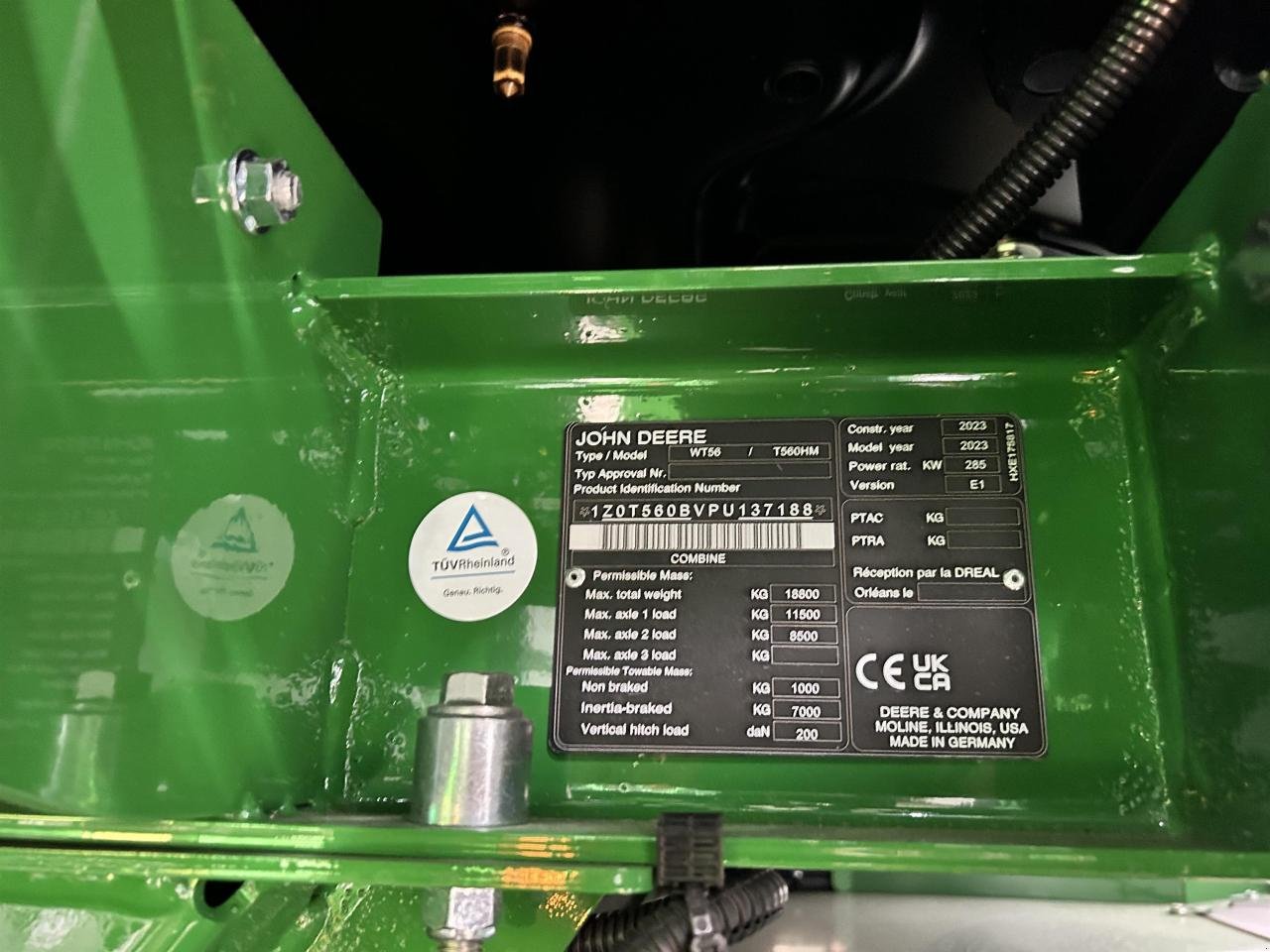 Mähdrescher des Typs John Deere T560 HM, Neumaschine in Zweibrücken (Bild 8)