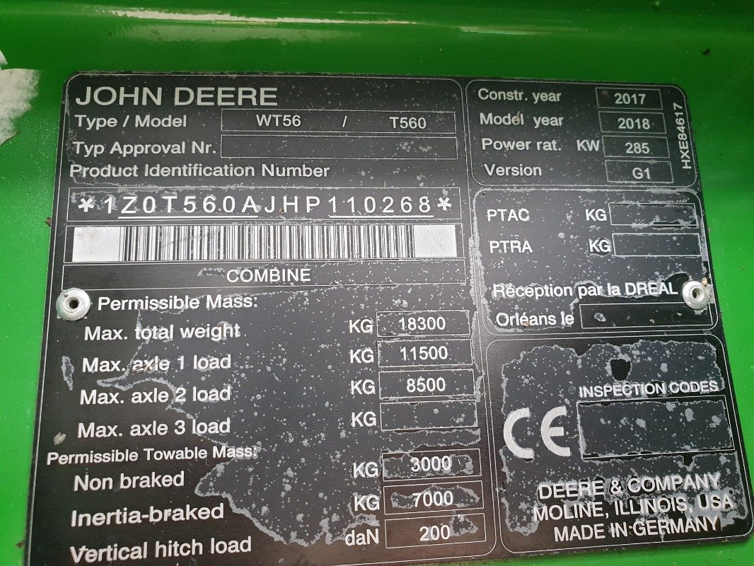 Mähdrescher des Typs John Deere T560, Gebrauchtmaschine in Sittensen (Bild 22)