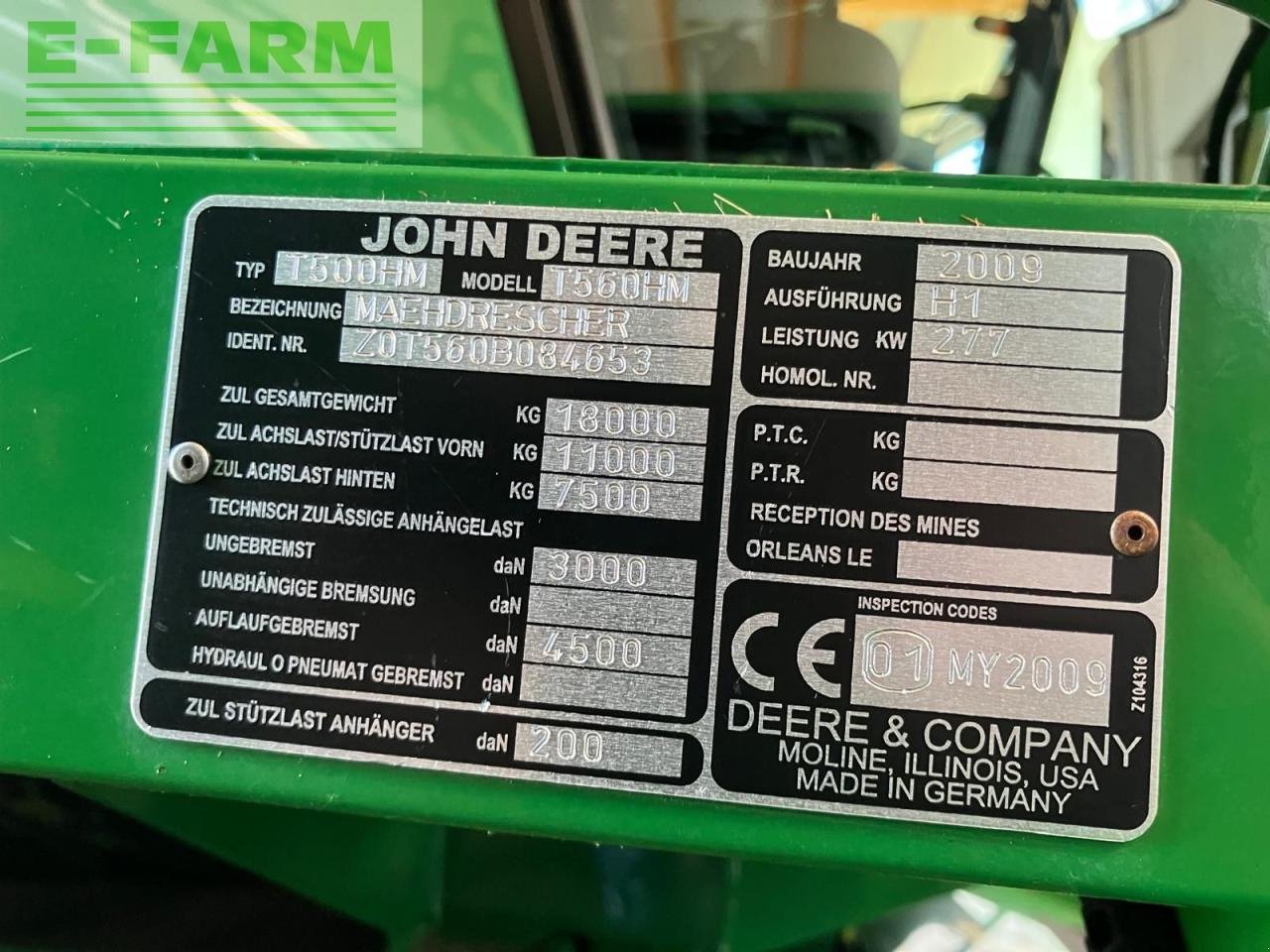 Mähdrescher Türe ait John Deere T560HM, Gebrauchtmaschine içinde REDLHAM (resim 15)