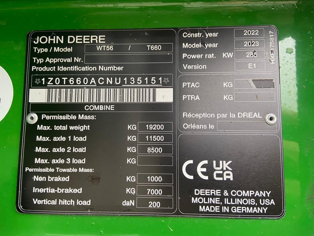 Mähdrescher tipa John Deere T660 MY23 ProD 30, Vorführmaschine u Neubrandenburg (Slika 18)