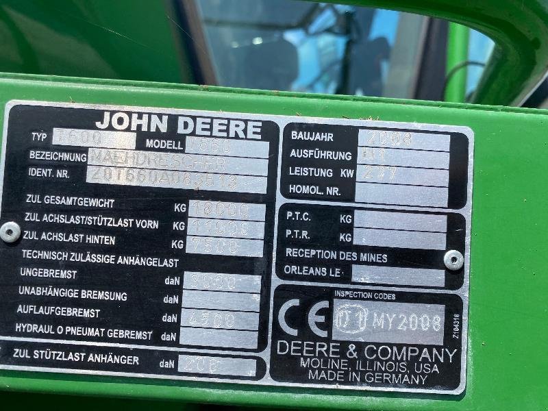 Mähdrescher типа John Deere T660, Gebrauchtmaschine в ESCAUDOEUVRES (Фотография 5)